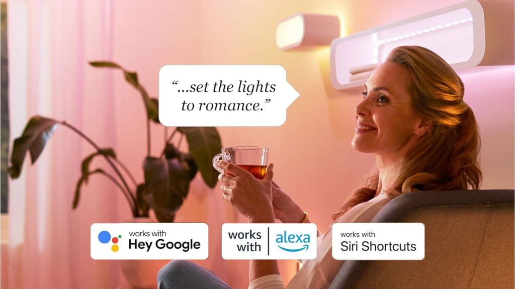 WiZ LED smart light controlled by Alexa