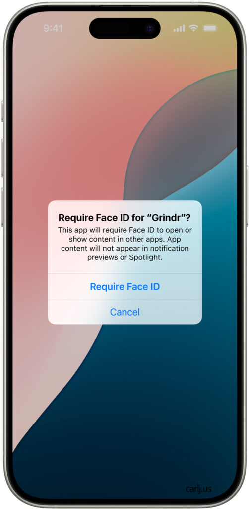 Requiring Face ID for Grindr app in iOS 18; feature revealed at WWDC 24